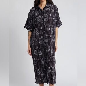 Black Patterned Women's Dress